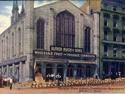 Postcard - Alfred Rush & Son's., Commission Merchants, Detroit, Mich.
