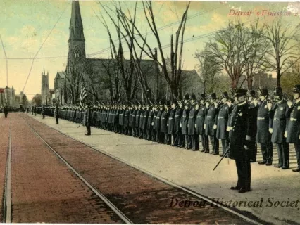 Postcard - Detroit's Finest on Parade