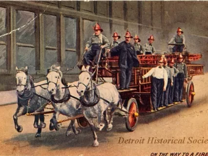 Postcard - On the Way to a Fire.