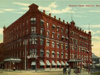 Postcard - Wayne Hotel, Detroit, Mich.