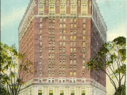 Postcard - Hotel Statler, Grand Circus Park, Detroit. Cost $3,500,000.