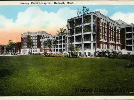Postcard - Henry Ford Hospital, Detroit, Mich.