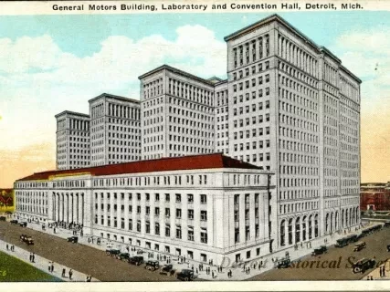 Postcard - General Motors Building, Laboratory and Convention Hall, Detroit, Mich.