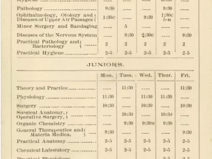 Calendar - University of Michigan Department of Medicine and Surgery Order of Exercises, Second Semester, 1889-90.