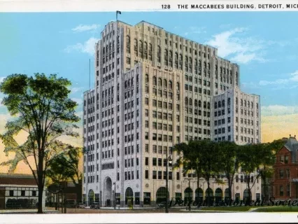 Postcard - The Maccabees Building, Detroit, Mich.