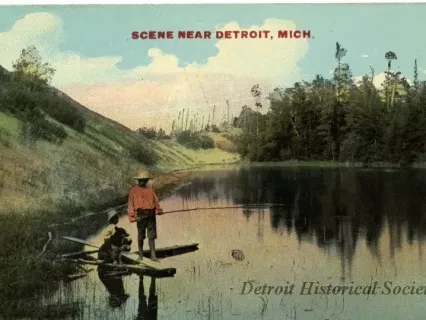 Postcard - Scene Near Detroit, Mich.