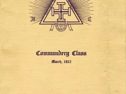 Program - Commandery Class, March, 1912