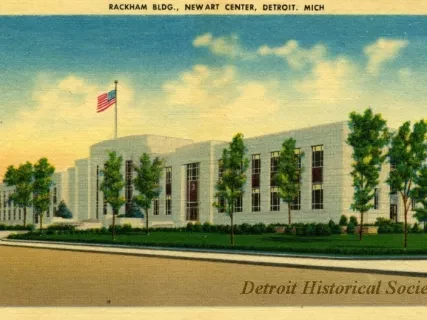 Postcard - Rackham Bldg., New Art Center, Detroit, Mich.