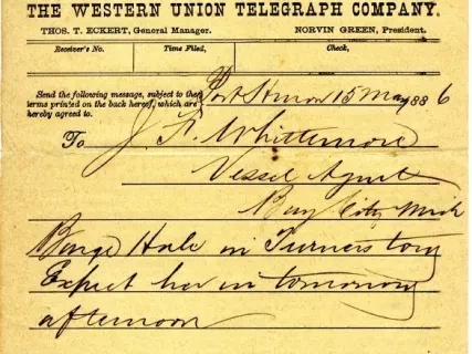 Telegram - The Western Union Telegraph Company