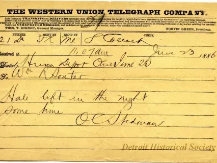 Telegram - The Western Union Telegraph Company