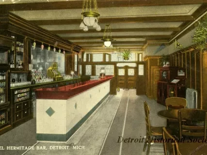 Postcard - Hotel Hermitage Bar, Detroit, Mich.
