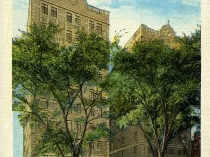 Postcard - The Seward - Seward at Woodward Ave. - Detroit, Mich.