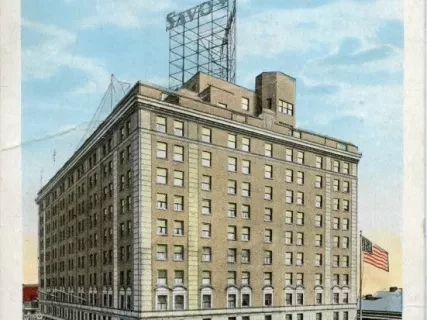 Postcard - Savoy Hotel, Woodward at Adelaide, Detroit. - Savoy Hotel, Woodward at Adelaide, Detroit.