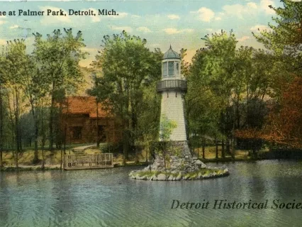 Postcard - Scene at Palmer Park, Detroit, Mich.