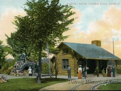 Postcard - Waiting Room, Palmer Park, Detroit, Mich.