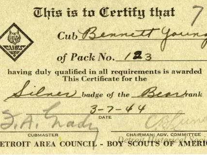 Certificate, Achievement