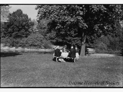 Print, Photographic - "Senior Citizens Playing Cards on Belle Isle"