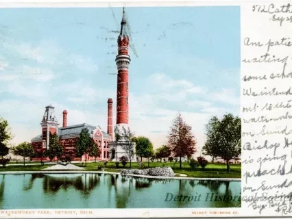 Postcard - Waterworks Park, Detroit, Mich. - Waterworks Park, Detroit, Mich.
