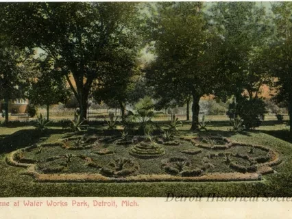 Postcard - Scene at Water Works Park, Detroit, Mich.