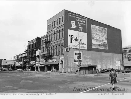Print, Photographic - Commercial Buildings - Randolph St. - Detroit