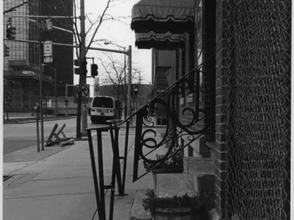 Print, Photographic - Chapoton House (Muccioli Studio), 511 Beaubien, Detroit, front railing