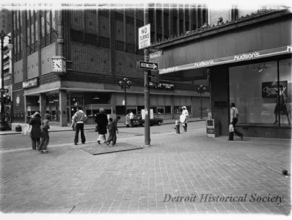 Print, Photographic - Southeast Corner of Woodward and Grand River E. Looking Northeast
