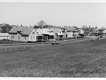 Print, Photographic - View Looking North to I-94 Service Drive Between St. Aubin and Dubois