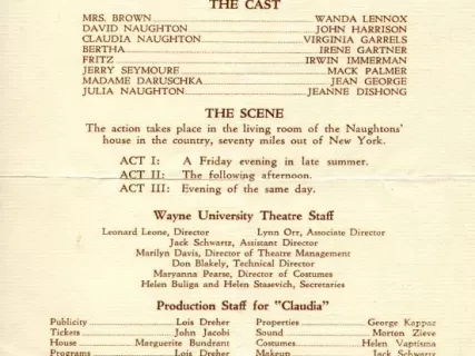 Program, Theater