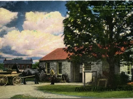 Postcard - Village Blacksmith Shop, Greenfield Village, Dearborn, Mich