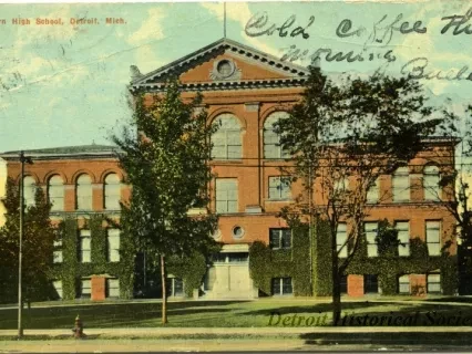 Postcard - Western High School, Detroit, Mich.