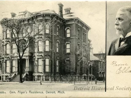 Postcard - Gen. Alger's Residence, Detroit, Mich.