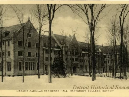 Postcard - Madame Cadillac Residence Hall, Marygrove College, Detroit