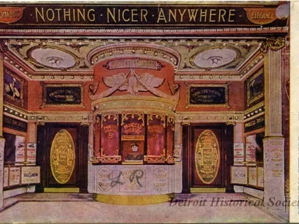 Postcard - Princess Theatre, 98 Woodward Ave., Detroit, Mich. Popular 5c. Shows. The Talk of Detroit.