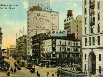 Postcard - Michigan Avenue, Detroit, Mich.