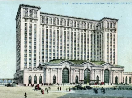 Postcard - New Michigan Central Station, Detroit, Mich.