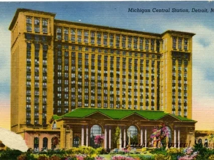Postcard - Michigan Central Station, Detroit, Mich.