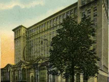 Postcard - Michigan Central Depot, Detroit.
