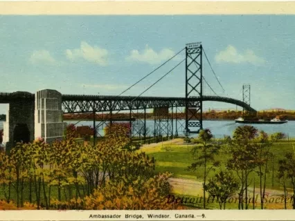 Postcard - Ambassador Bridge, Windsor, Canada