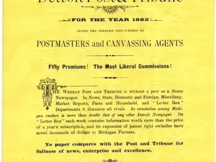 Advertisement - Detroit Post & Tribune