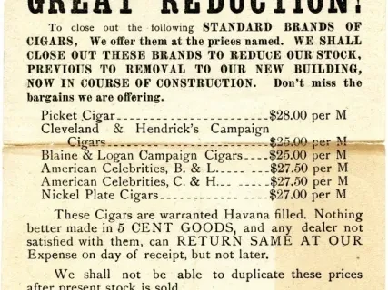 Advertisement - Cigars - Great Reduction!