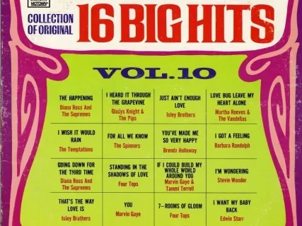 Album, Record - The Motown Sound, Collection of Original 16 Big Hits, Volume 10