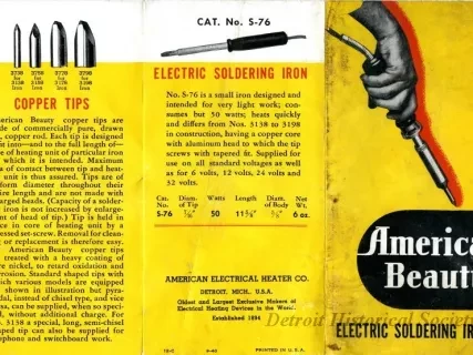 Brochure - American Beauty Electric Soldering Irons