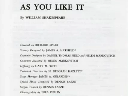 Program, Theater