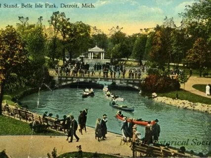 Postcard - Band Stand, Belle Isle Park, Detroit, Mich.