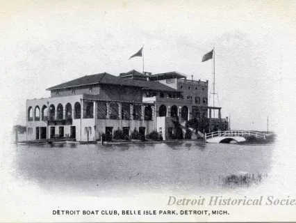 Postcard - Detroit Boat Club, Belle Isle Park, Detroit, Mich.
