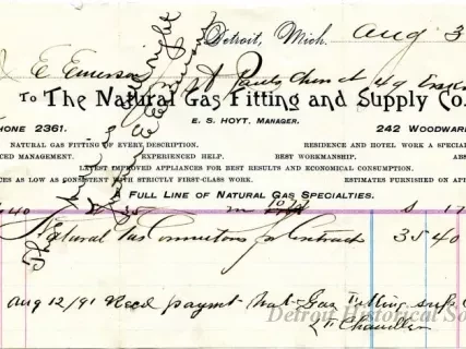 Bill-of-sale - Natural Gas Fitting and Supply Company