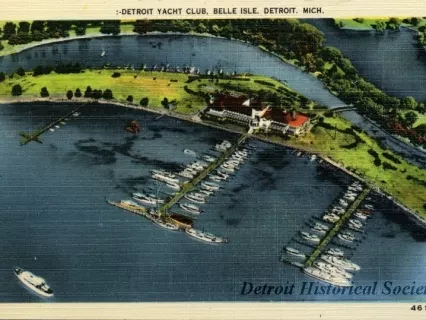 Postcard - Detroit Yacht Club, Belle Isle, Detroit, Mich.