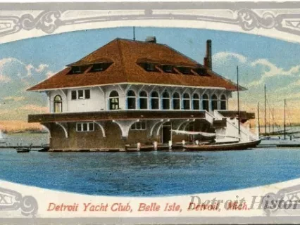 Postcard - Detroit Yacht Club, Belle Isle, Detroit, Mich.