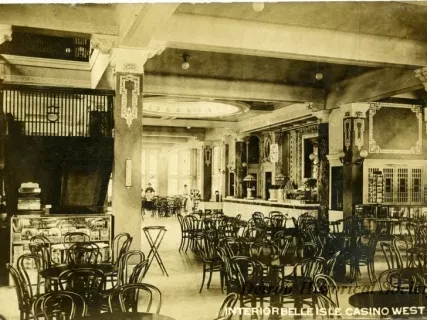 Postcard - Interior Belle Isle Casino West View
