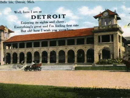 Postcard - Casino, Belle Isle, Detroit, Mich.